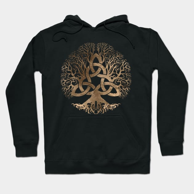 Tree of life -Yggdrasil with Triquetra Hoodie by Nartissima
